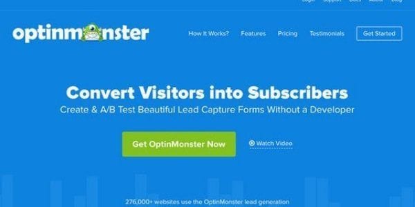 Optin Monster newsletter plugin