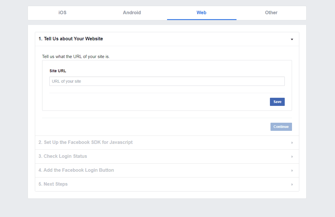 Facebook product setting