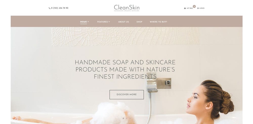 CleanSkin Theme, Best WooCommerce themes, Cosmetics body care shops, WordPress Maintenance, wpaos